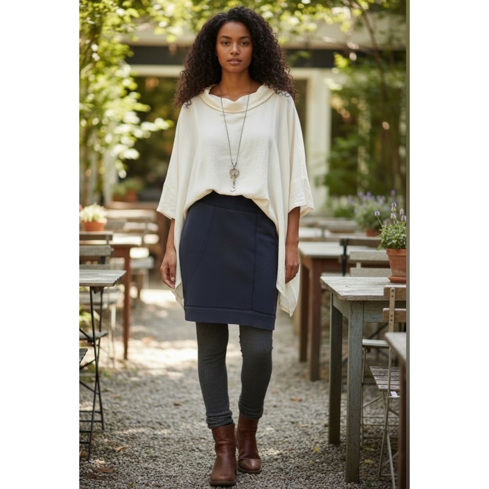 NWT Band of Outsiders Sweat Skirt XL (4) Blue